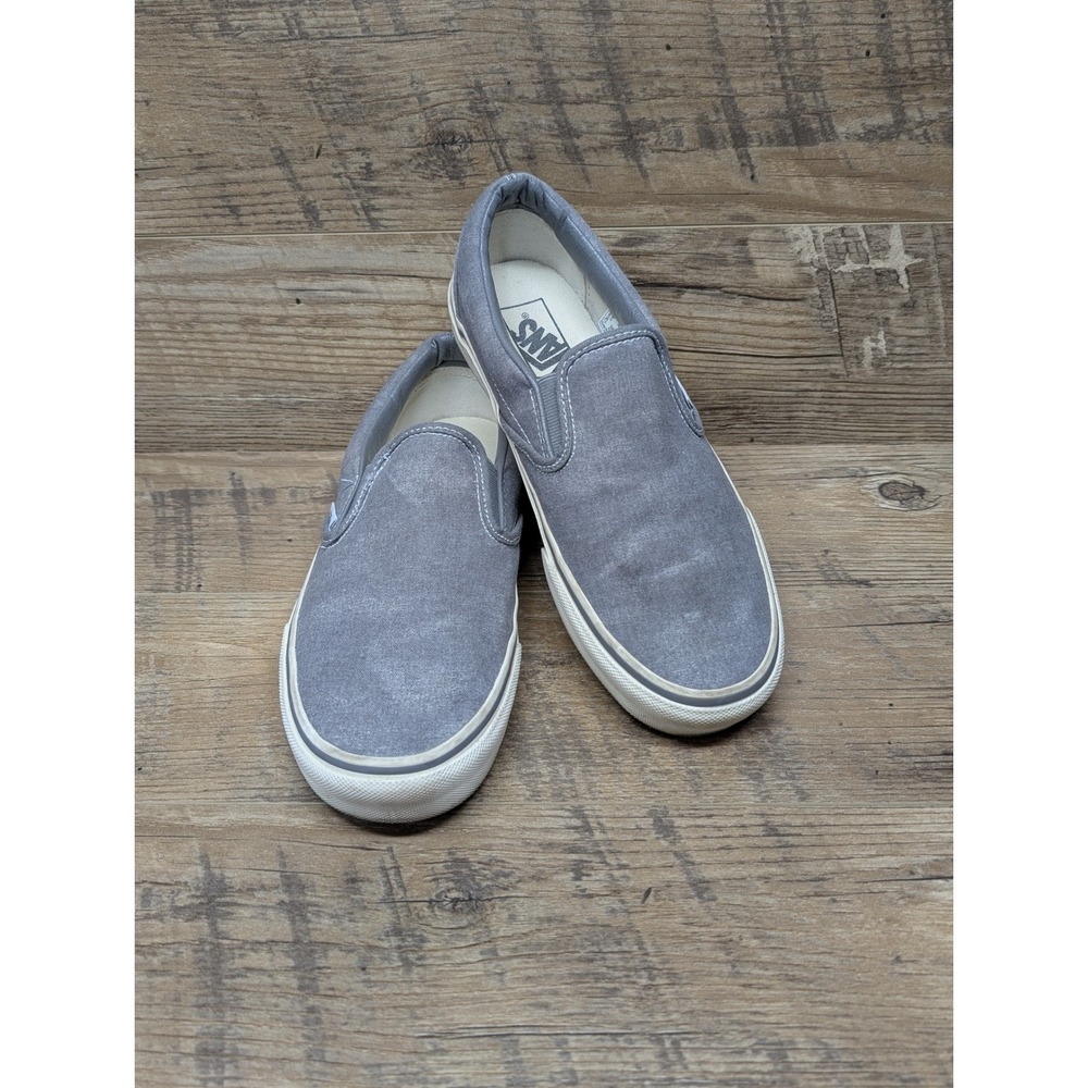 Vans‎ Classic Slip-On Skate Shoes Unisex Size 9.5W / 8M Gray Casual Style